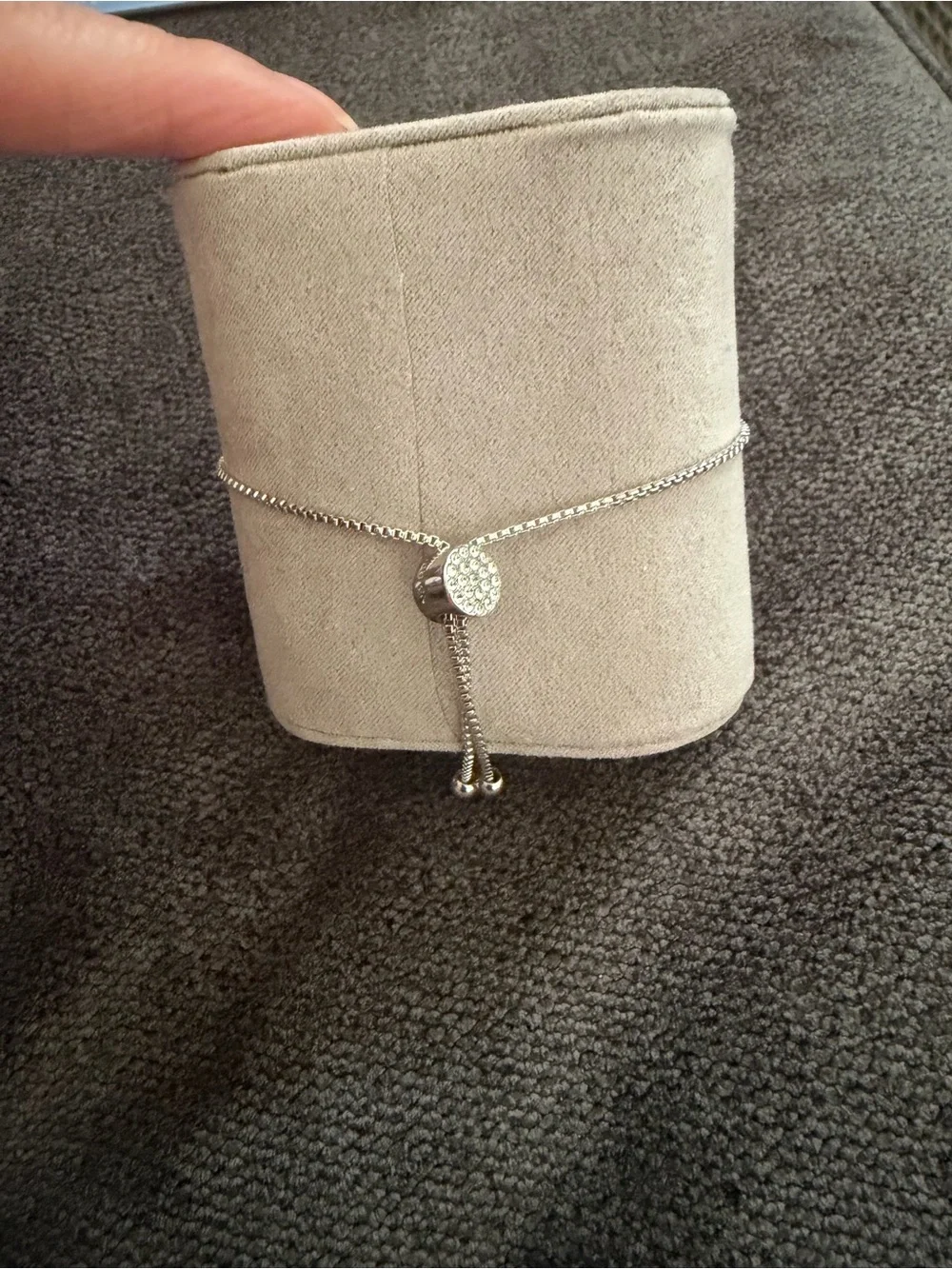 Silver Multi-Gem Bar Bracelet - with adjustable pave’ stone slide closure